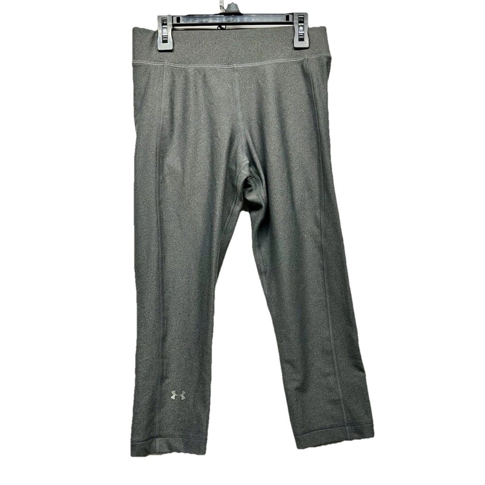 Under Armour 1309652 019 Womens HeatGear Capris Legging Grey Medium (F7)